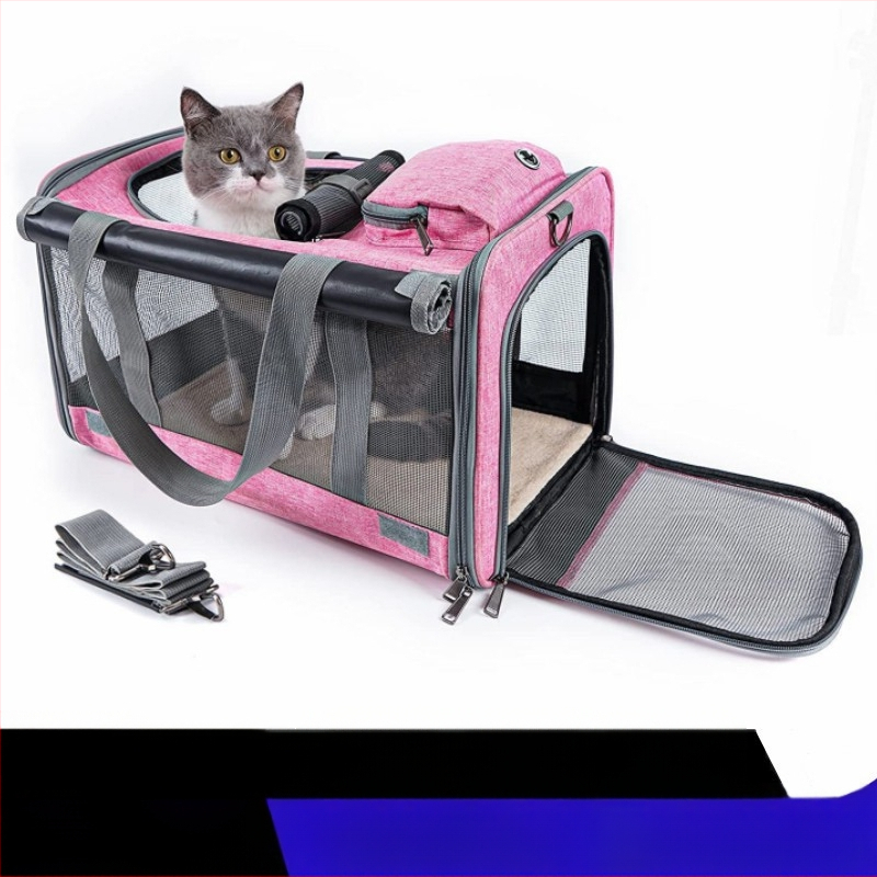 Gyári nagykereskedelmi egyvállas, keresztpántos, hordozható kisállattáska, kültéri kutyatáska, macskatáska, nagy kapacitású kisállattáska, lélegző és hordozható