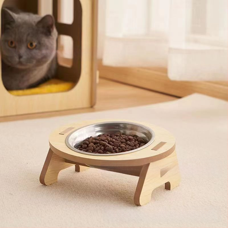 Kassi topelt randmega kõrge jala kaelakaitsega toidukausiriiul, ümberminekuvastane lemmikloomakausiriiul, eemaldatava liitega täiskasvanud kassi ja kassipoja riiul