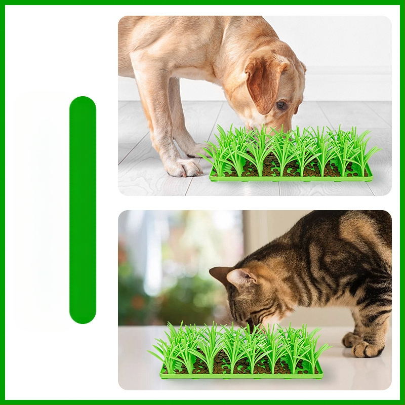 Új kisállat szilikon kutya lassú étel szőnyeg kreatív fű macska kutya tapadókorong csúszásmentes étel szőnyeg kisállat szippantás szőnyeg