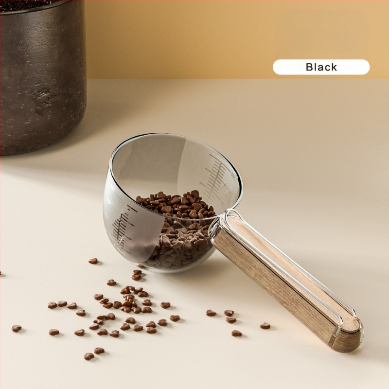 Új, fa nyéllel ellátott macskaeledel kanál macskaeledel kanál klipsszel macska- és kutyaeledel kellékek eledellapát kutyaeledel kanál kisállat kellékek