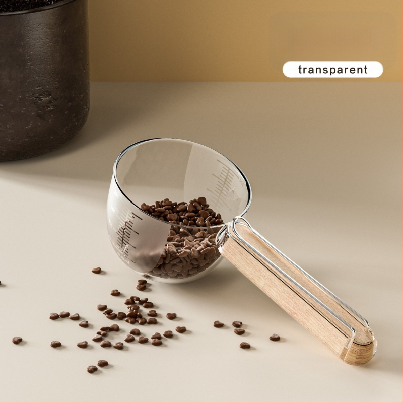 Új, fa nyéllel ellátott macskaeledel kanál macskaeledel kanál klipsszel macska- és kutyaeledel kellékek eledellapát kutyaeledel kanál kisállat kellékek