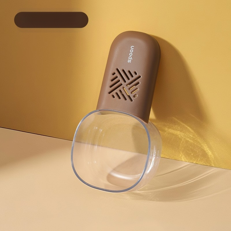 Új, fa nyéllel ellátott macskaeledel kanál macskaeledel kanál klipsszel macska- és kutyaeledel kellékek eledellapát kutyaeledel kanál kisállat kellékek