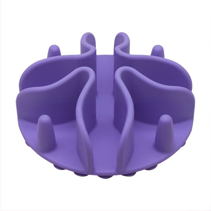 Új termék raktáron Kisállat szilikon nyalótál, tapadókorongos kutyaeledel-elválasztó szőnyeg, fulladásgátló lassú eledelű tál kisállatoknak