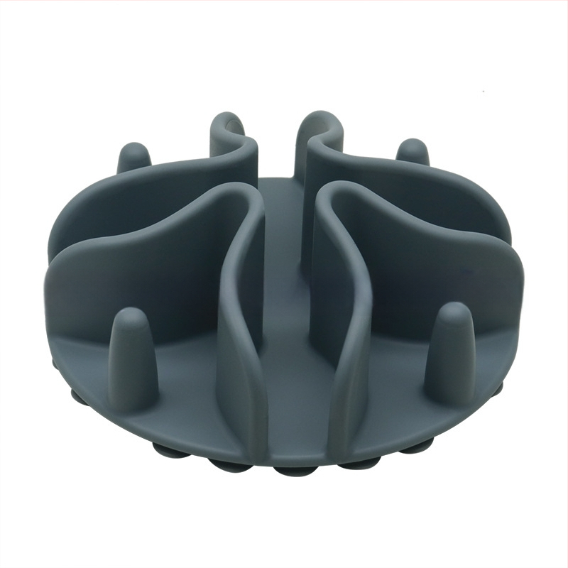 Új termék raktáron Kisállat szilikon nyalótál, tapadókorongos kutyaeledel-elválasztó szőnyeg, fulladásgátló lassú eledelű tál kisállatoknak