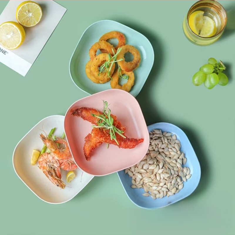 Πιάτο για φτύσιμο οστών Οικιακό πιάτο για κόκαλα Πιάτο για κόκαλα Δημιουργικό πλαστικό πιάτο Μικρό πιάτο με βάση Τραπεζαρία ιαπωνικού στιλ Άχυρο σίτου