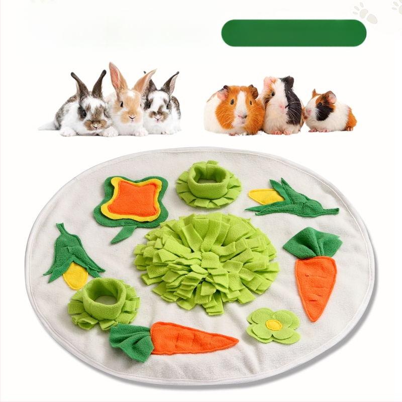 Подложка за хранене с морски свинчета за зайци, облекчава емоционалната миризма на зайци Тоторо, кръгла подложка за миризма от Amazon, нови домашни любимци