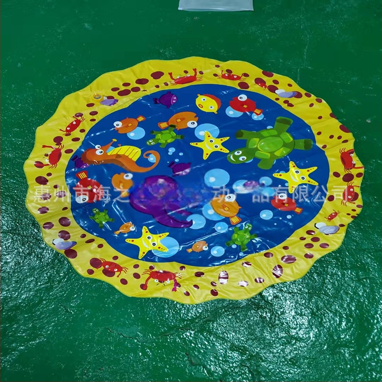 Vaikiškas lauko vandens kilimėlis „Spot 100CM 150C 170CM“ su nėrinių raštu ir užrašu, skirtas delfinams, naminių gyvūnėlių vandens kilimėlis