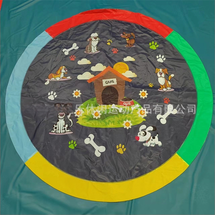 Vaikiškas lauko vandens kilimėlis „Spot 100CM 150C 170CM“ su nėrinių raštu ir užrašu, skirtas delfinams, naminių gyvūnėlių vandens kilimėlis