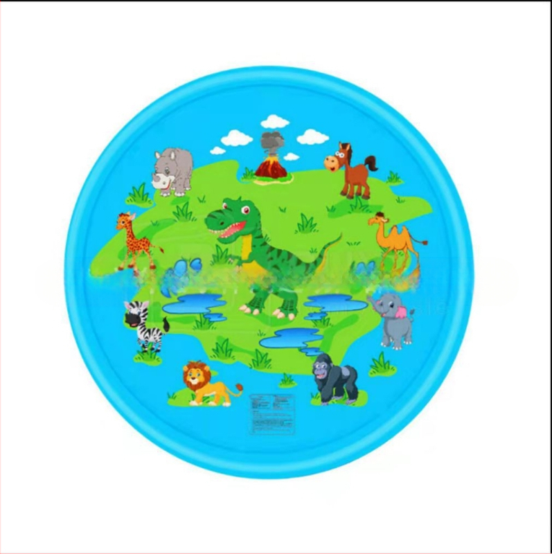 Vaikiškas lauko vandens kilimėlis „Spot 100CM 150C 170CM“ su nėrinių raštu ir užrašu, skirtas delfinams, naminių gyvūnėlių vandens kilimėlis