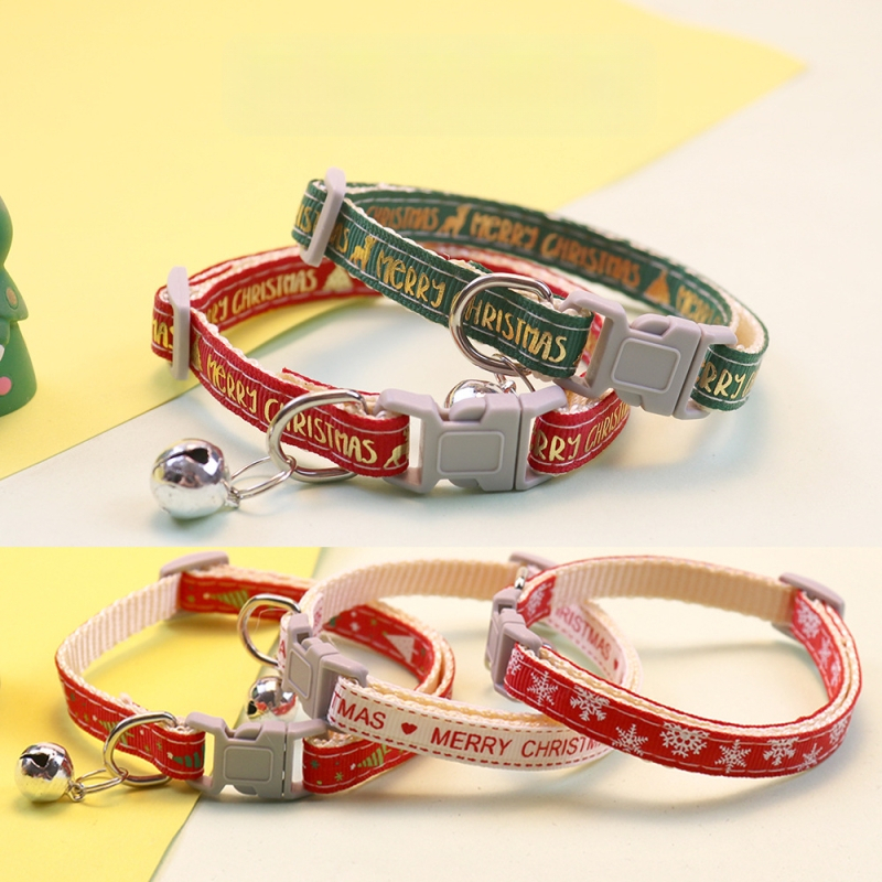 Robbanások karácsonyi kisállat nyakörv kutya macska cikk kis és közepes kutya gyűrű csengő karácsonyi kisállat kellékek