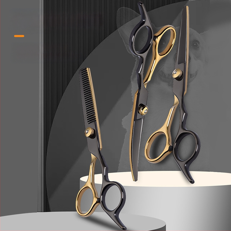 Lemmikloomade ilu koera käärid pügamisriist spetsiaalne karvalõikuskomplekt koerakarvade kõverad käärid teddy pügamise artefakt