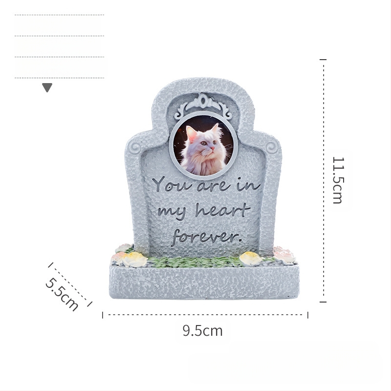 Europietiško stiliaus tarpvalstybiniai kūrybingi gyvūnų katės ir šunys lauko sodo dekoracijos paminklas laidotuvių auka derva augintinių antkapis