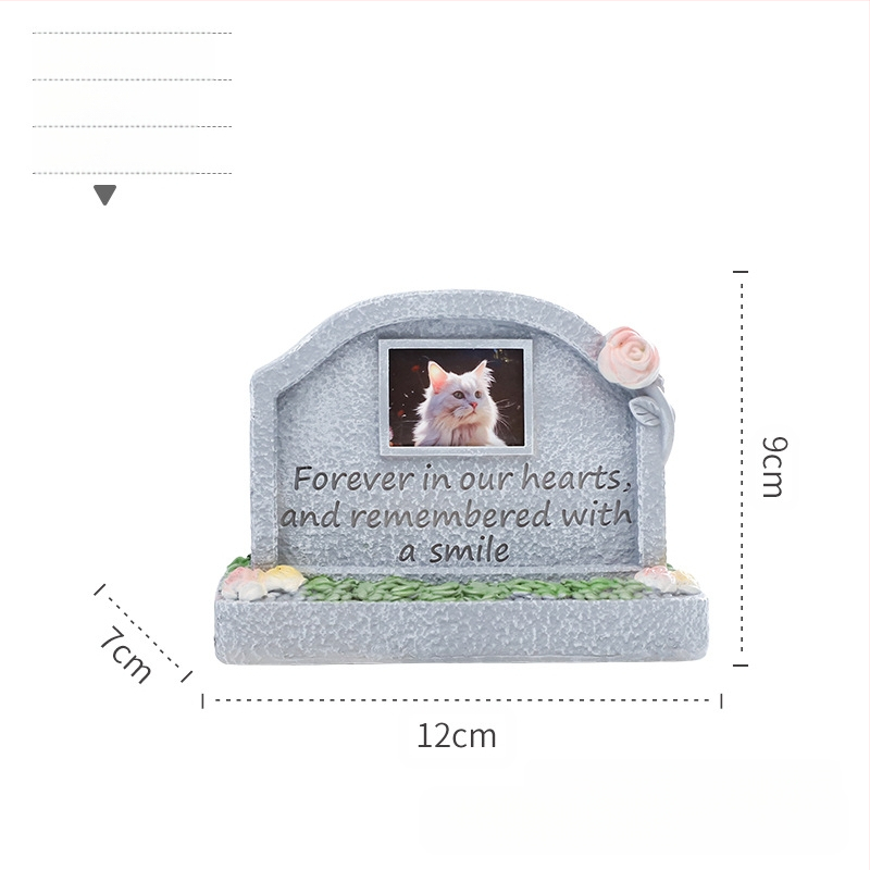 Europietiško stiliaus tarpvalstybiniai kūrybingi gyvūnų katės ir šunys lauko sodo dekoracijos paminklas laidotuvių auka derva augintinių antkapis