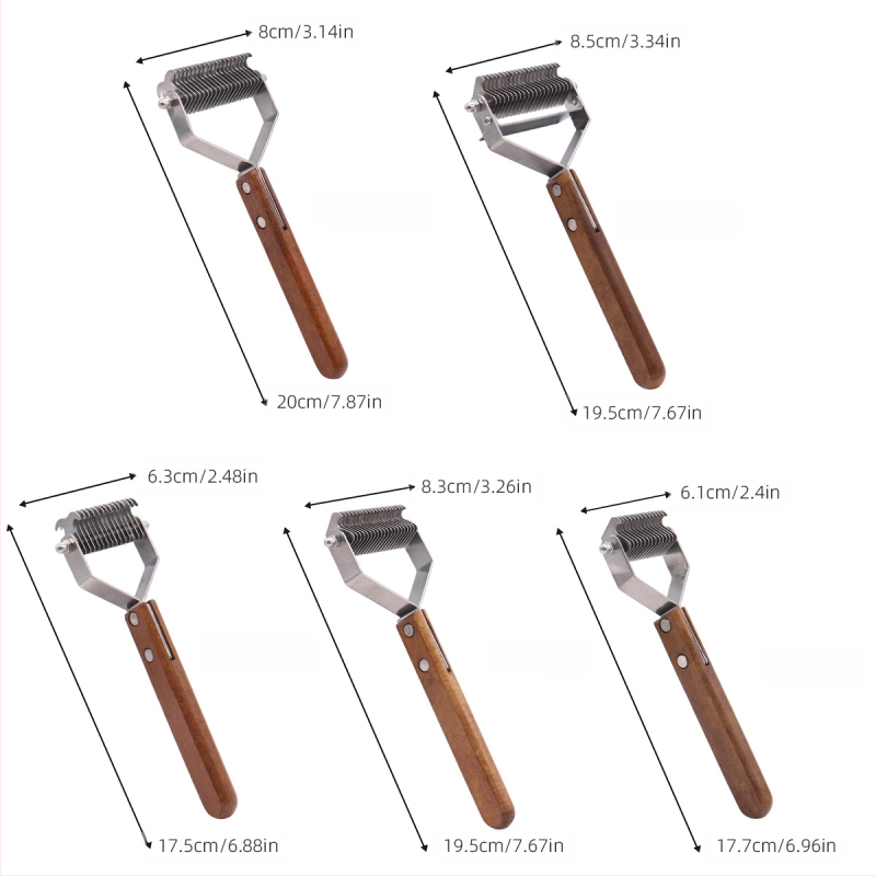 Pieptene pentru animale de companie, din oțel inoxidabil, cu două fețe, cu nod deschis, pieptene pentru animale de companie, special plutitor, păr pentru câini, pieptene de păr pentru pisici, pieptene de păr artificial