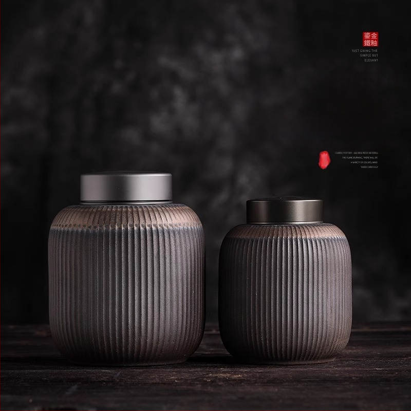 Vintažinis imitacinis malkų keraminis arbatinukas, didelis buitinis porceliano puodas, arbatos sandėlis, sandarus arbatinukas, biuro arbatos dėžutė