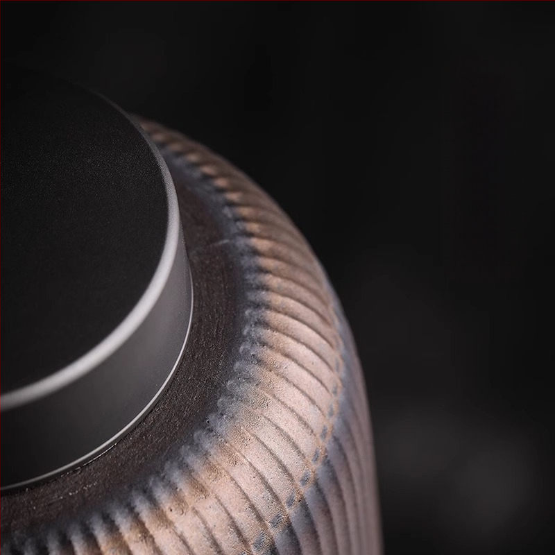 Vintažinis imitacinis malkų keraminis arbatinukas, didelis buitinis porceliano puodas, arbatos sandėlis, sandarus arbatinukas, biuro arbatos dėžutė