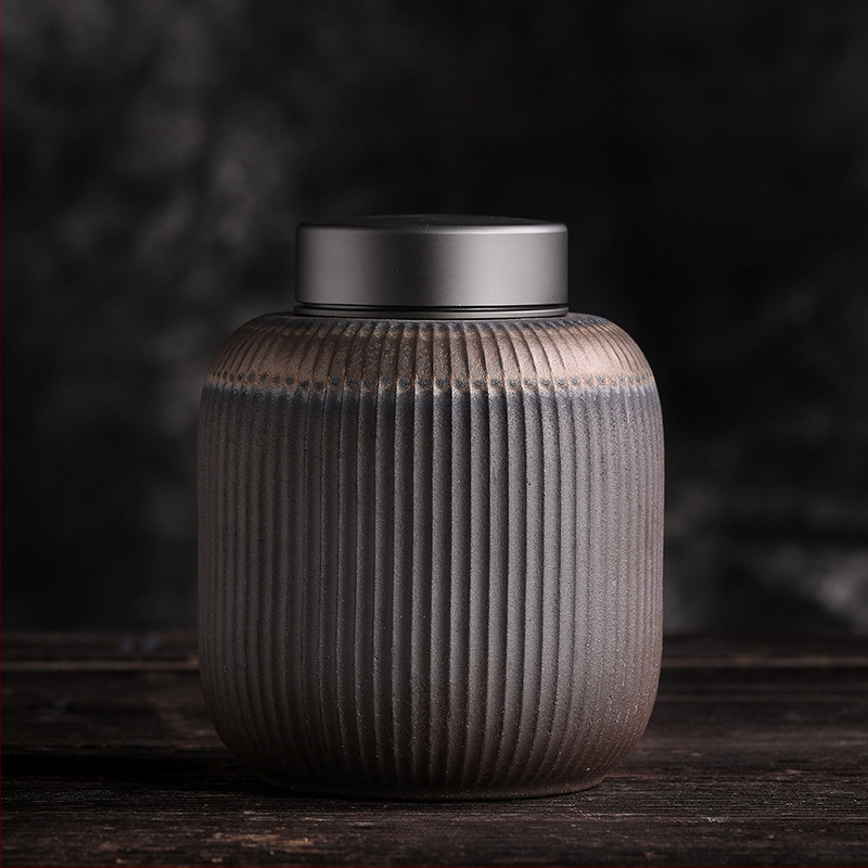 Vintažinis imitacinis malkų keraminis arbatinukas, didelis buitinis porceliano puodas, arbatos sandėlis, sandarus arbatinukas, biuro arbatos dėžutė