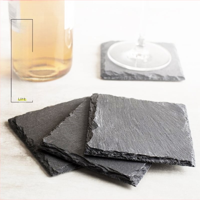 Akmens šīfera paliktņu vakariņu šķīvis viesnīcas pēcpusdienas tējai augstas klases radošās izolācijas rūpnīcas vairumtirdzniecības atbalsta pielāgošana