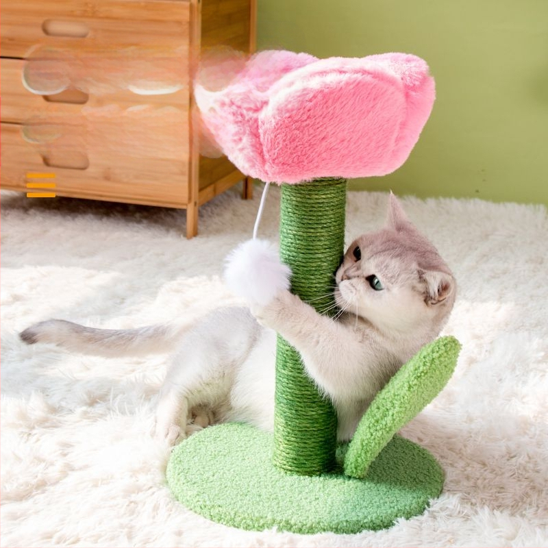 „Tulip“ katės draskyklė, katės draskyklė, atsparus nagams, draskyklė, žaislas katėms, kačių reikmenys, laipiojimo rėmas katėms, nemokamas pristatymas