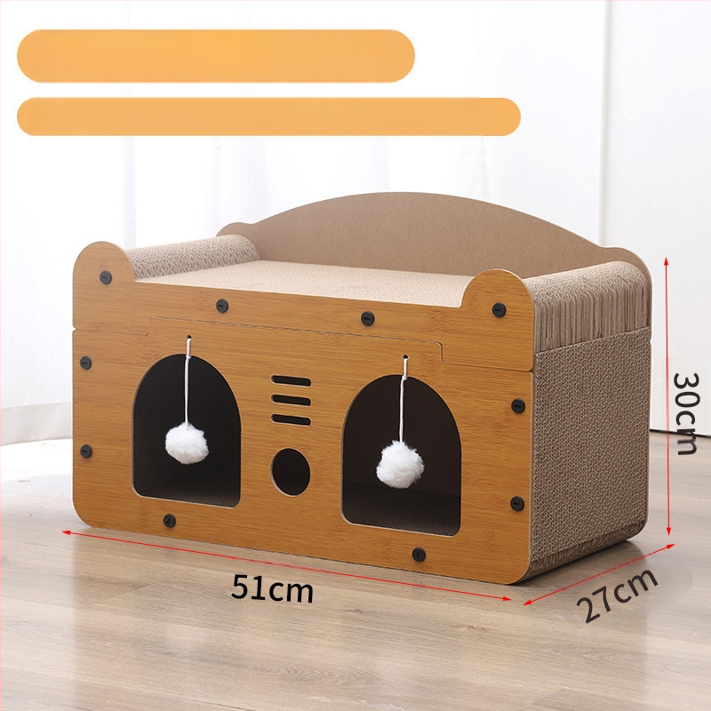 Jednodijelna vila za mačke otporna na habanje, super velika daska za grebanje za mačke, zalijepljena na zid, vertikalni broj, bez otpadanja otpada, super veliko mačje gnijezdo