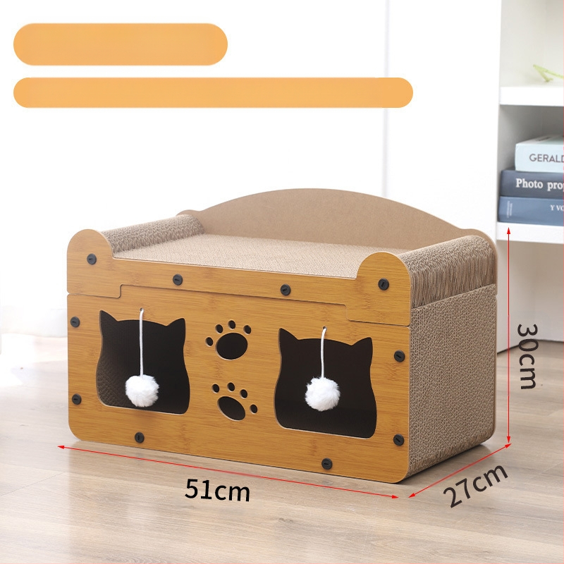 Jednodijelna vila za mačke otporna na habanje, super velika daska za grebanje za mačke, zalijepljena na zid, vertikalni broj, bez otpadanja otpada, super veliko mačje gnijezdo