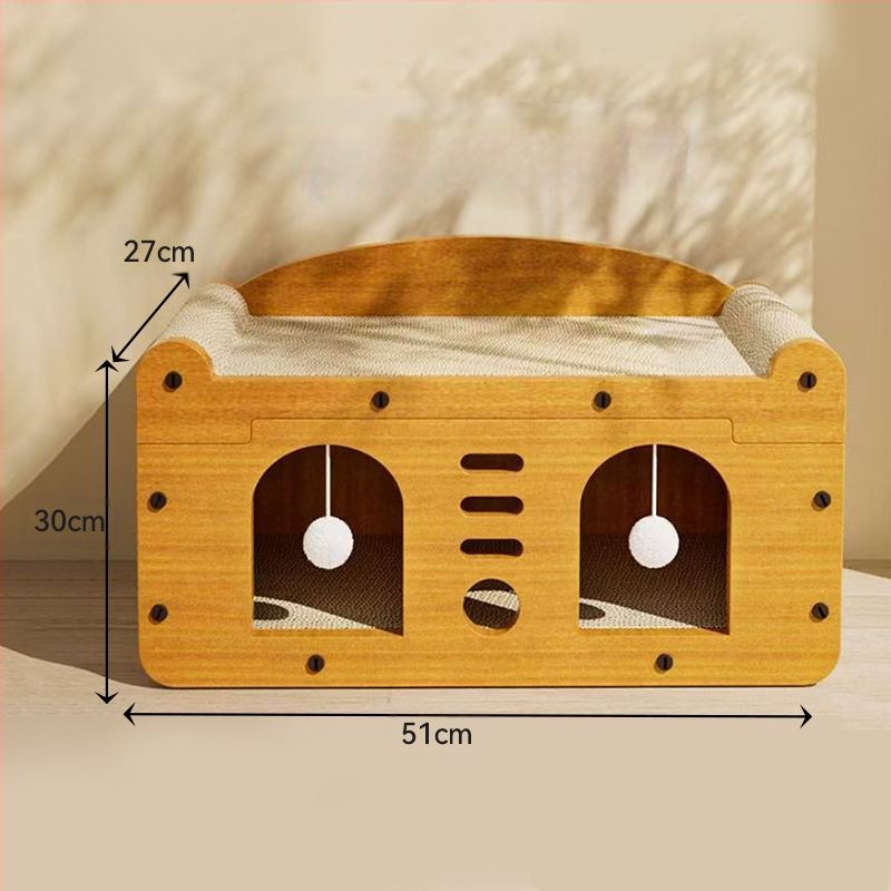 Jednodijelna vila za mačke otporna na habanje, super velika daska za grebanje za mačke, zalijepljena na zid, vertikalni broj, bez otpadanja otpada, super veliko mačje gnijezdo