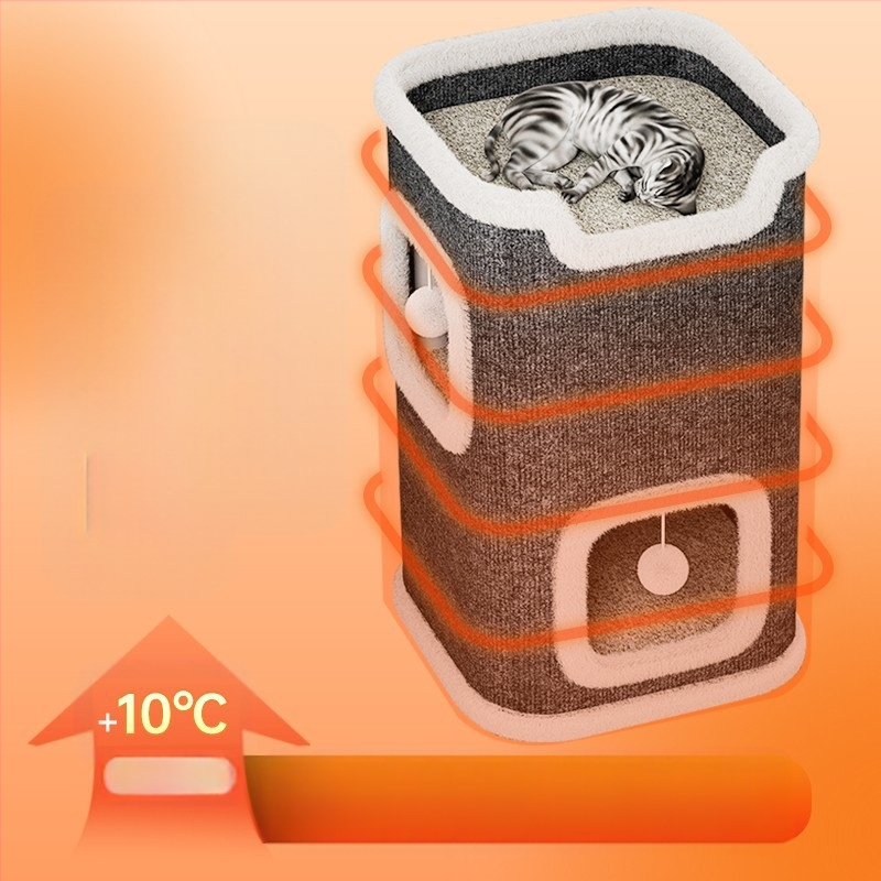 Kassipesa, kassironimisraam, kassipuu, kassi kraapimislaud, integreeritud, neli aastaaega, universaalne, talvine, soe, poolsuletud, sisalist tünn, kahekihiline kassipesa