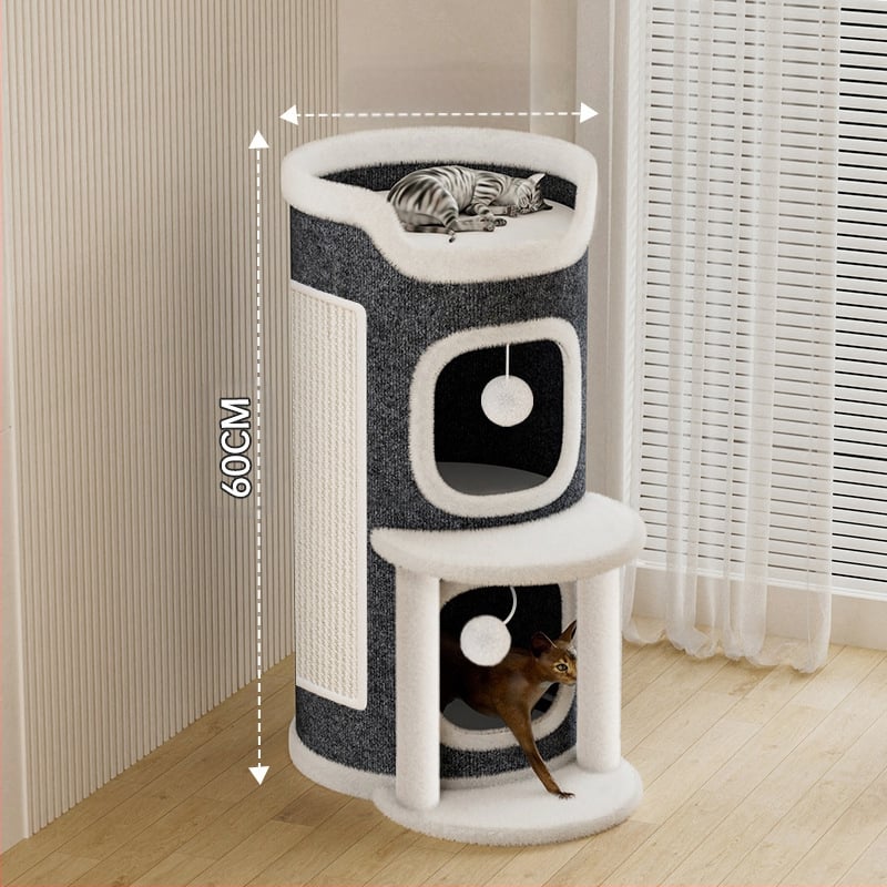 Kassipesa, kassironimisraam, kassipuu, kassi kraapimislaud, integreeritud, neli aastaaega, universaalne, talvine, soe, poolsuletud, sisalist tünn, kahekihiline kassipesa