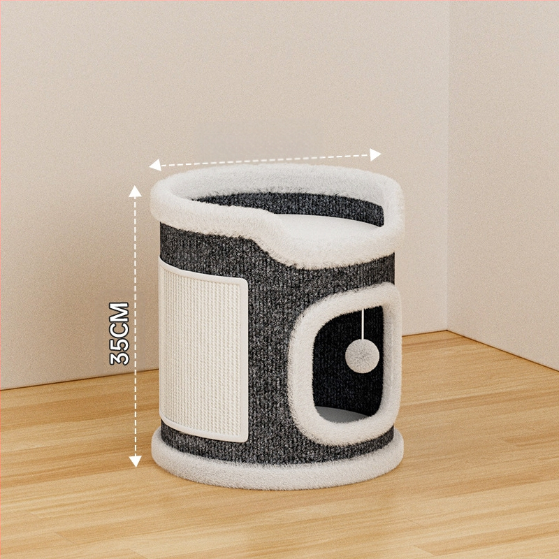 Kassipesa, kassironimisraam, kassipuu, kassi kraapimislaud, integreeritud, neli aastaaega, universaalne, talvine, soe, poolsuletud, sisalist tünn, kahekihiline kassipesa