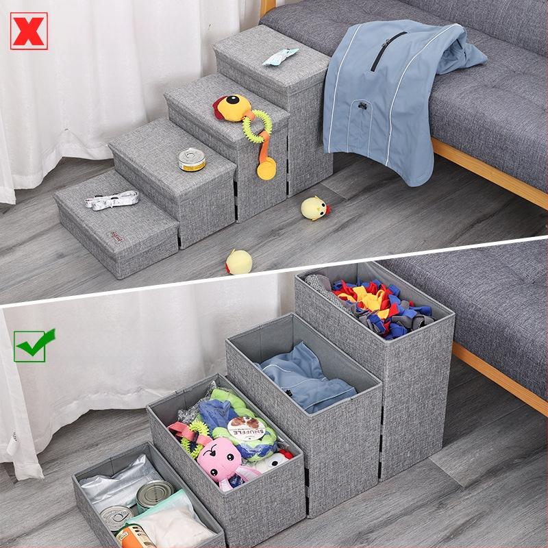 Stepenice za kućne ljubimce mogu se pohraniti, sklopive četveroslojne stepenice za pse, ljestve za penjanje po krevetu, stepenice za kućne ljubimce