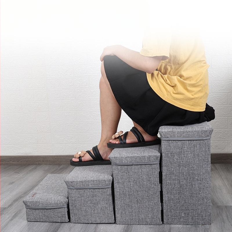 Stepenice za kućne ljubimce mogu se pohraniti, sklopive četveroslojne stepenice za pse, ljestve za penjanje po krevetu, stepenice za kućne ljubimce