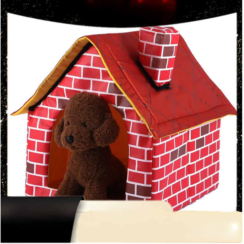 Къщичка за малки кучета Crossborder Source, подвижна и переща се, за котки и кучета, продукти за домашни любимци Villa, четири сезона