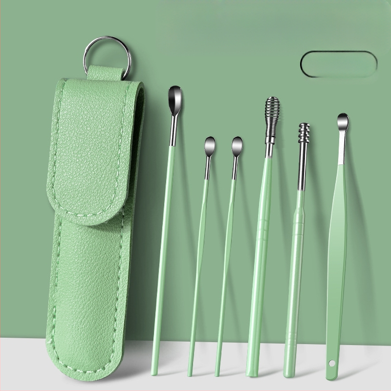 Kõrvakaevamise lusikakomplekt kõrvakaevamise artefakt professionaalne kõrvavaigu pandlaga kõrvakaevamise tööriist lastele ja täiskasvanutele