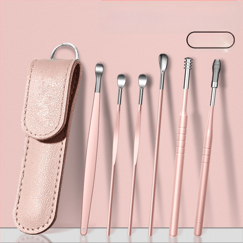 Kõrvakaevamise lusikakomplekt kõrvakaevamise artefakt professionaalne kõrvavaigu pandlaga kõrvakaevamise tööriist lastele ja täiskasvanutele