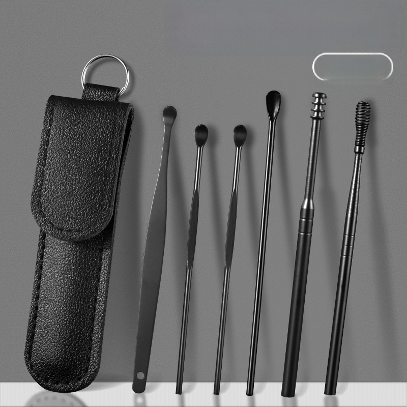 Kõrvakaevamise lusikakomplekt kõrvakaevamise artefakt professionaalne kõrvavaigu pandlaga kõrvakaevamise tööriist lastele ja täiskasvanutele