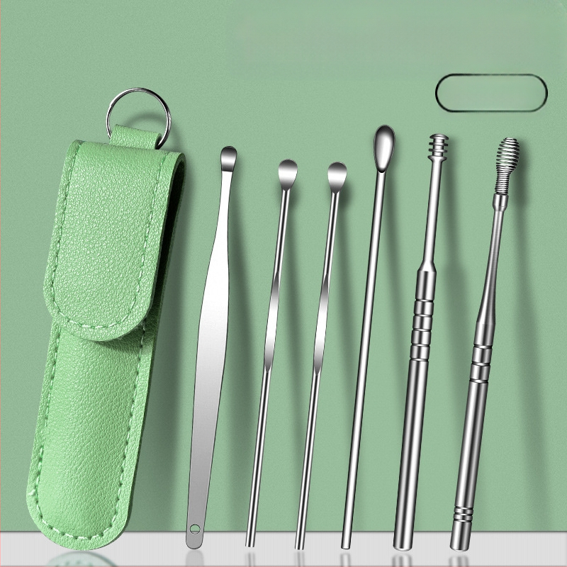 Kõrvakaevamise lusikakomplekt kõrvakaevamise artefakt professionaalne kõrvavaigu pandlaga kõrvakaevamise tööriist lastele ja täiskasvanutele