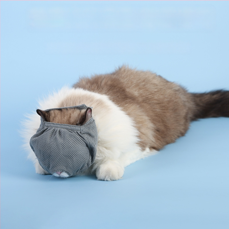 Naminių gyvūnėlių kačių akių kaukė, triukšmo mažinimas, akių apsauga, augintinių kaukė su gobtuvu, kvėpuojanti, apsauganti nuo įkandimų, kačių maudymosi ir valymo priemonės