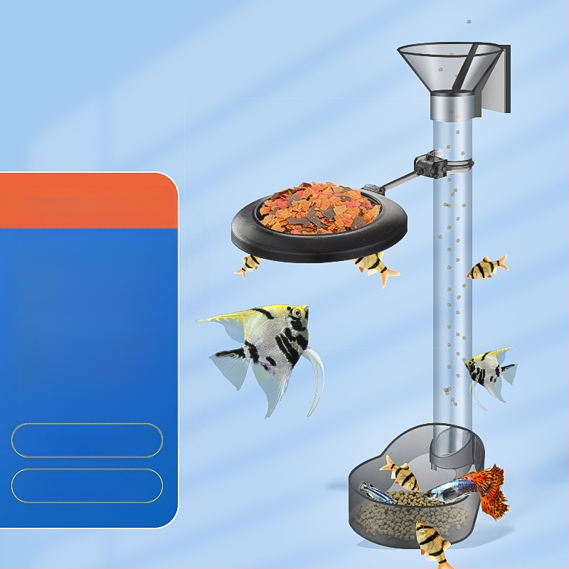 Žuvų akvariumo maitinimo vamzdelis, daugiafunkcis akrilinis žuvų ir krevečių maitinimo artefaktas, apsaugantis nuo dreifo, plūduriuojantis vandenyje, dvigubos paskirties, specialus žolės akvariumas