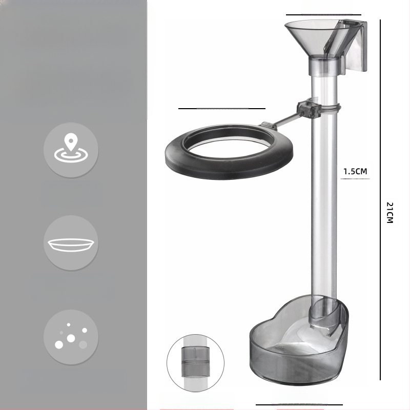 Žuvų akvariumo maitinimo vamzdelis, daugiafunkcis akrilinis žuvų ir krevečių maitinimo artefaktas, apsaugantis nuo dreifo, plūduriuojantis vandenyje, dvigubos paskirties, specialus žolės akvariumas