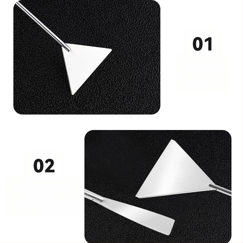 Perie de curățare a acvariului, instrumente acvatice, lopată plată din oțel inoxidabil, răzuitor de mușchi, îndepărtarea algelor acvatice, lopată pentru acvariu