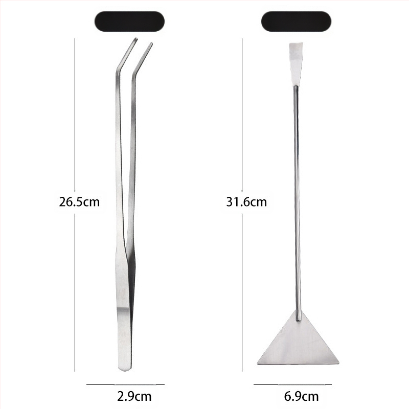 Perie de curățare a acvariului, instrumente acvatice, lopată plată din oțel inoxidabil, răzuitor de mușchi, îndepărtarea algelor acvatice, lopată pentru acvariu