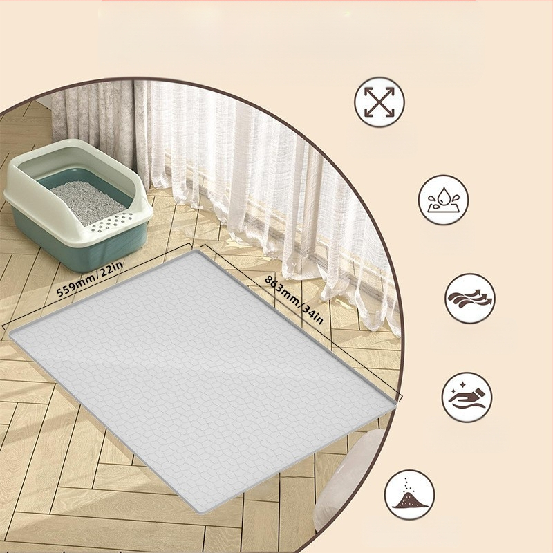 Kisállat padlószőnyeg vízálló vizeletgátló macskaszőnyeg kutya alvószőnyeg kiürülésgátló nagy szilikon macskaalom szőnyeg kutyaketrec alátét
