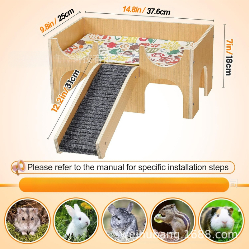 Fa tengerimalac bőr, levehető tengerimalac bőr ház, fa kisállat élőhely, fa nyúlvár