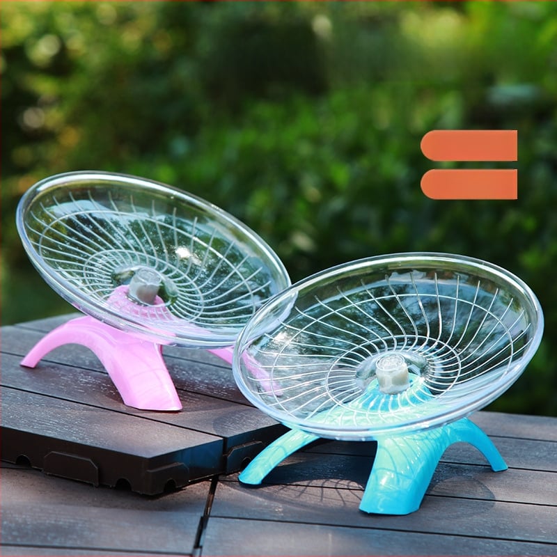 Žiurkėno bėgimo disko velenas Auksinis lokys Skraidanti lėkštė Bėgimo reikmenys Skaidrus bėgimo žaislas 18CM dydžio naminių gyvūnėlių tylus bėgimo takelis