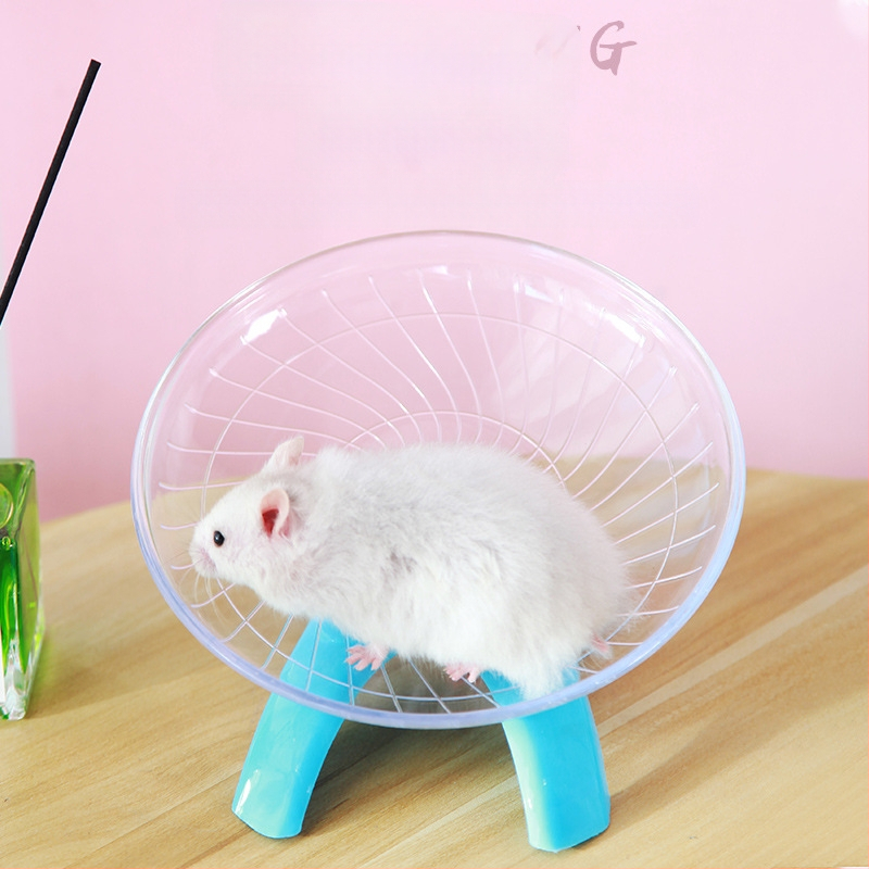 Žiurkėno bėgimo disko velenas Auksinis lokys Skraidanti lėkštė Bėgimo reikmenys Skaidrus bėgimo žaislas 18CM dydžio naminių gyvūnėlių tylus bėgimo takelis