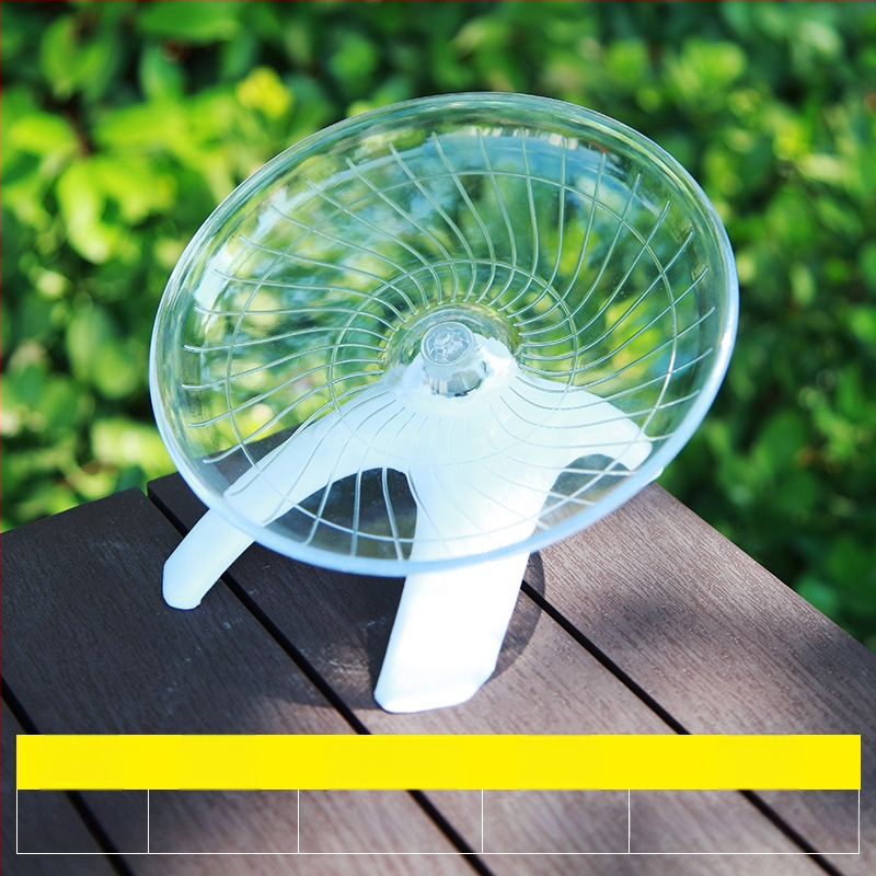 Žiurkėno bėgimo disko velenas Auksinis lokys Skraidanti lėkštė Bėgimo reikmenys Skaidrus bėgimo žaislas 18CM dydžio naminių gyvūnėlių tylus bėgimo takelis