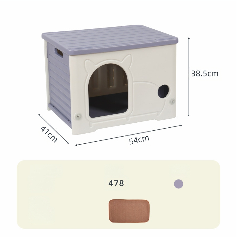 Yut Mačacie hniezdo Four Seasons Univerzálne Dažďovoodolné Opaľovacie Krémy Malé Polouzavreté Mačacie Vilky Plastové Pre Túlavé Mačky Vonkajšie Malé