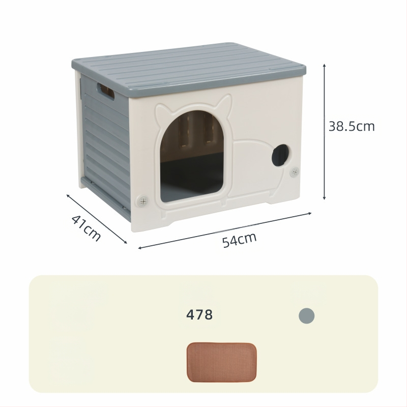 Yut Mačacie hniezdo Four Seasons Univerzálne Dažďovoodolné Opaľovacie Krémy Malé Polouzavreté Mačacie Vilky Plastové Pre Túlavé Mačky Vonkajšie Malé