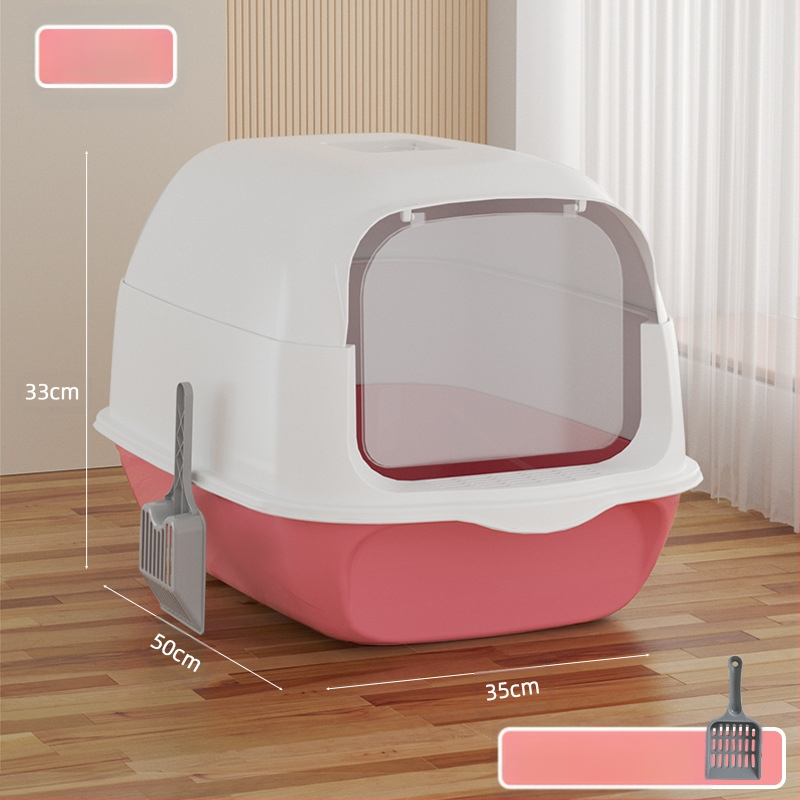 Velika, potpuno zatvorena kutija za mačji posip, otporna na mirise, prskanje, predimenzionirana, mačji WC, poluzatvorena, dvostruka namjena, na zalihi, veleprodaja