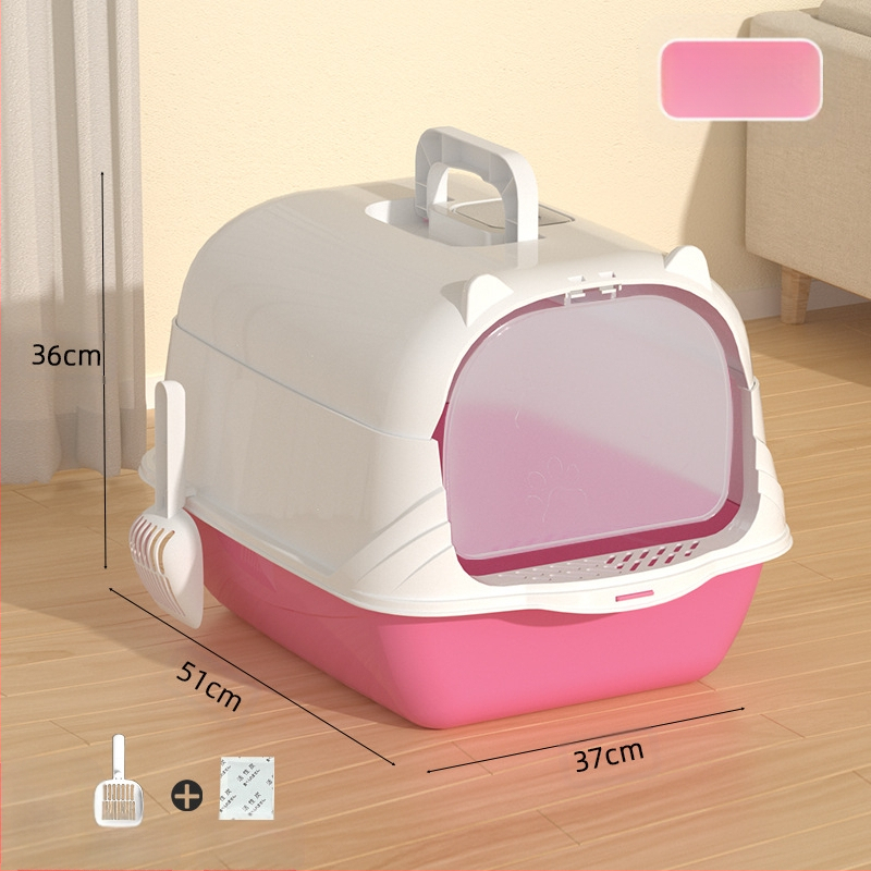 Velika, potpuno zatvorena kutija za mačji posip, otporna na mirise, prskanje, predimenzionirana, mačji WC, poluzatvorena, dvostruka namjena, na zalihi, veleprodaja